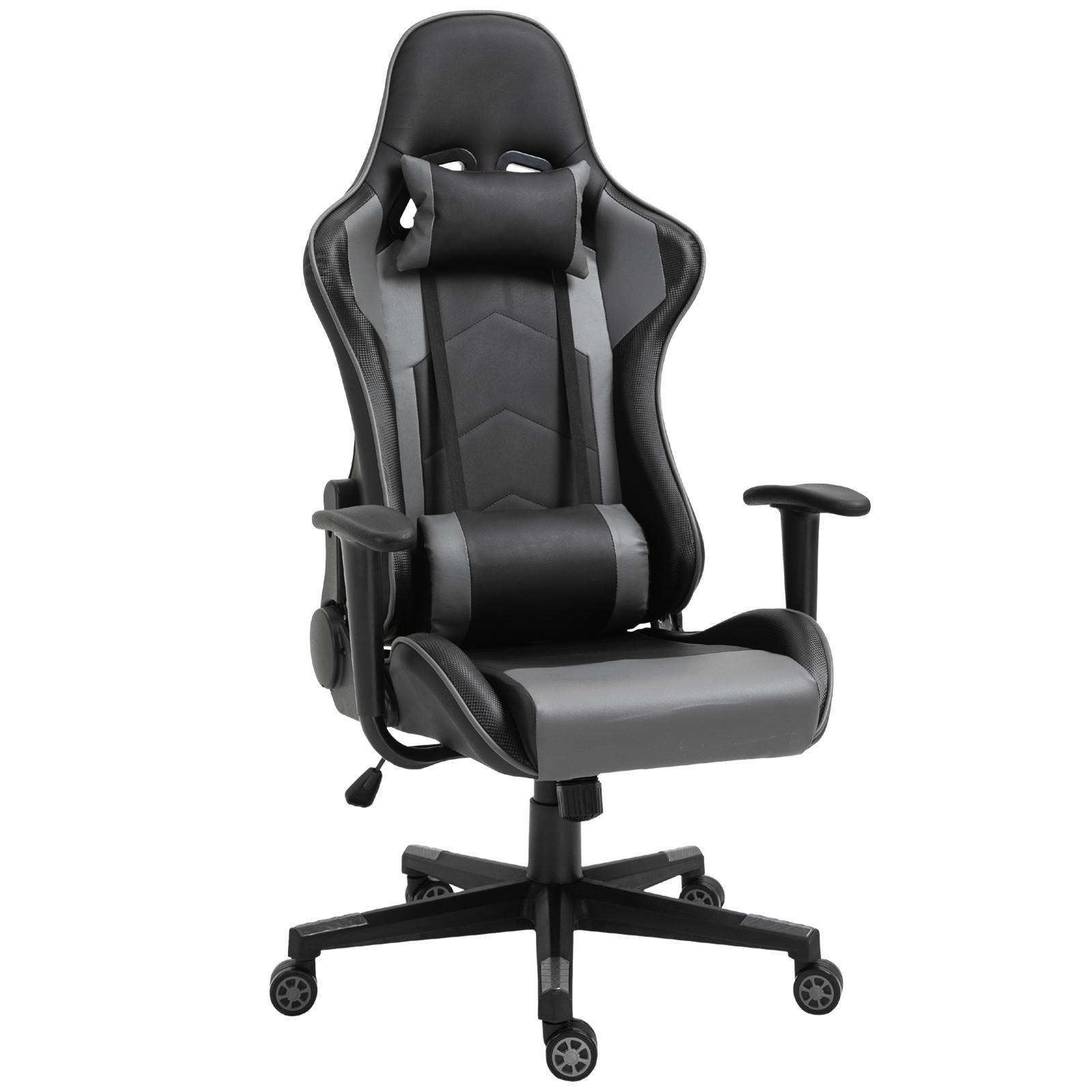 ERGONOMISCHER Bürostuhl, Schwarz - Schwarz, Kunststoff (74/136/67.5cm) - Vinsetto