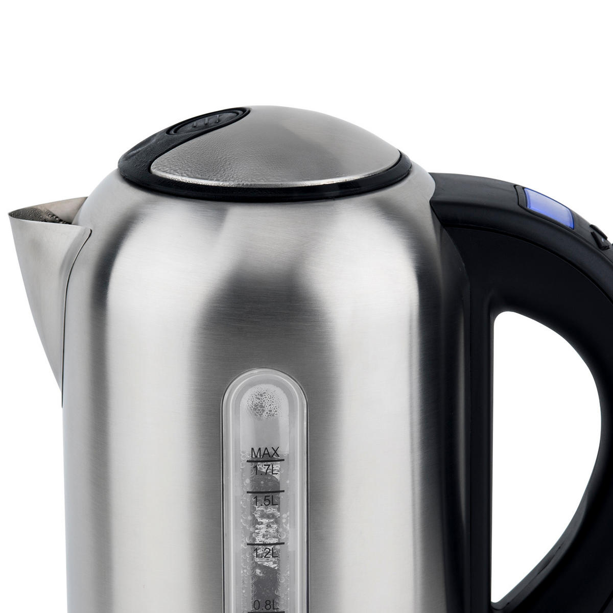 WASSERKOCHER BOE50 Silber, Programmierbar - Silberfarben/Schwarz, Metall (15/27/23.7cm) - HKoenig