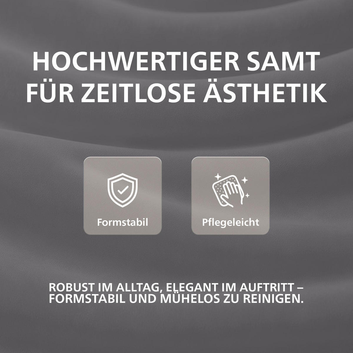 BARHOCKER Samt dunkelgrau - Chromfarben/Dunkelgrau, Textil/Metall (47/85/48cm) - CLP