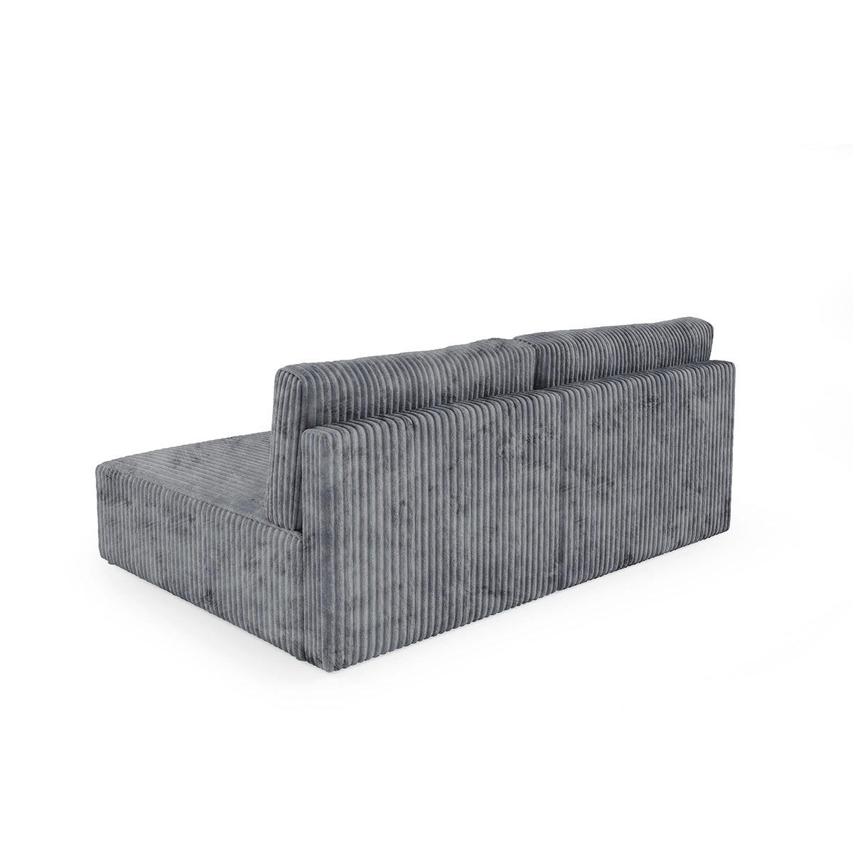 ECKSOFA Angela 3 Sitzplätze Dunkelgrau - Grau, Holz (210/149cm) - Petits-meubles