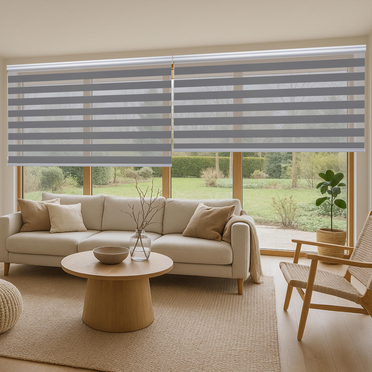 DOPPELROLLO Silber 140x250 cm - Silberfarben, Kunststoff (140/250cm) - STORESDECO