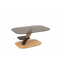 COUCHTISCH höhenverstellbar Codee 110x47x65 Parsolglas Wildeiche/Grau - Wildeiche/Grau, Glas (110/65/65cm) - 58aufmkessel