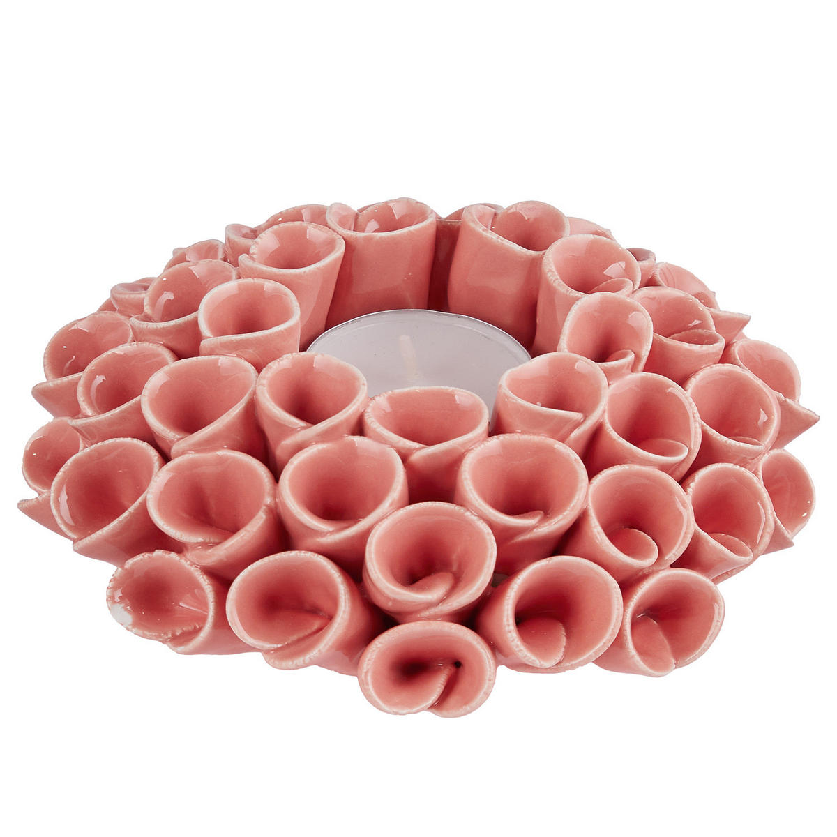 KERZENHALTER Coral Koralle - Rot, Stein (13/6/13cm) - Butlers