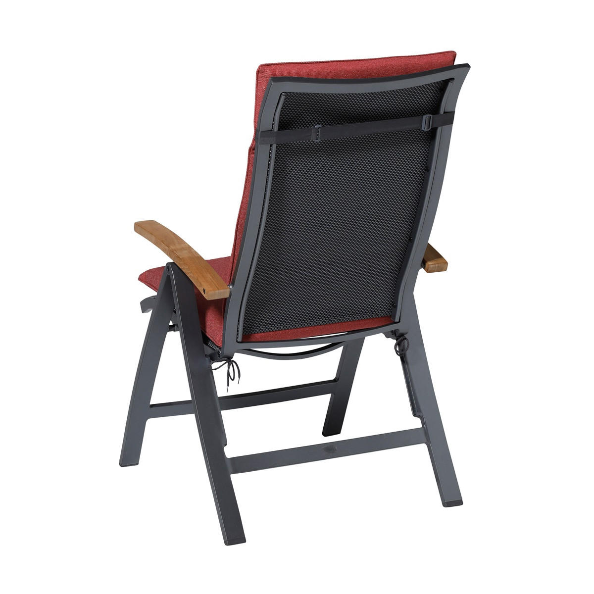GARTENSTUHLKISSEN Manchester 120/50 cm 4er-Set - Rot, Textil (50/8/120cm) - Madison