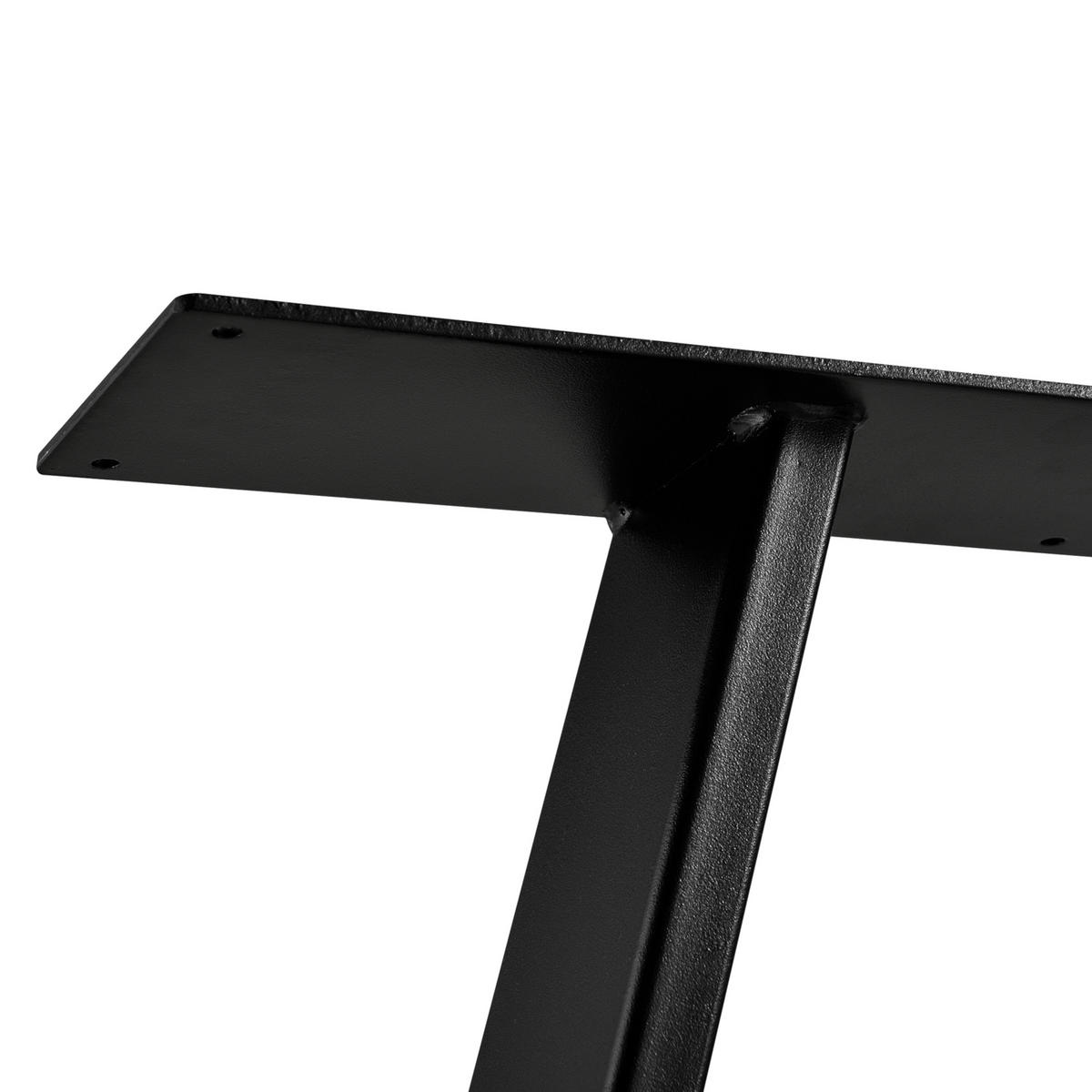 TISCHGESTELL-SET 2-TLG. Eschau - Schwarz, Metall (70/72/10cm) - [en.casa]