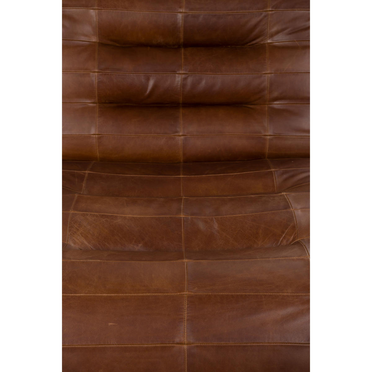SESSEL Wyatt Leder Schokolade braun - Dunkelblau, Leder (87/70.5/101cm) - Dutchbone