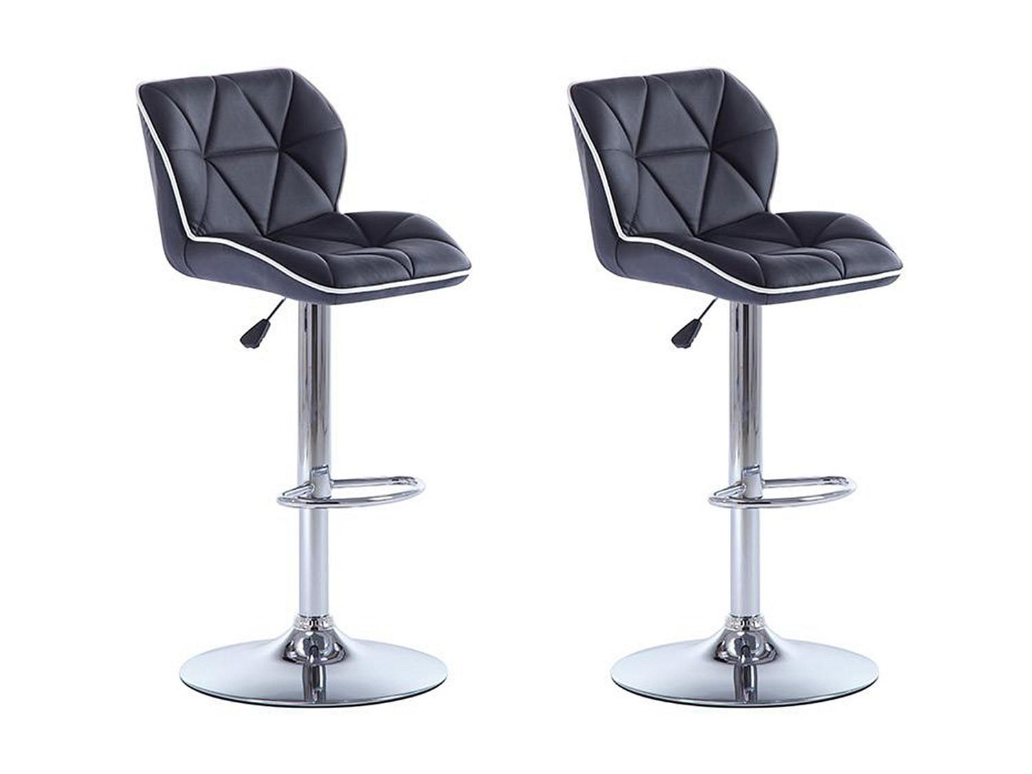 Vente-Unique Barhocker Schwarz, Silber 45x109x51 cm