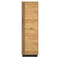 GARDEROBENSCHRANK Vasco Gold Craft Eiche / Schwarz 60 / 34 / 200cm - Eichefarben/Schwarz, Holz/Holzwerkstoff (60/200/34cm) - Feldmann-Wohnen