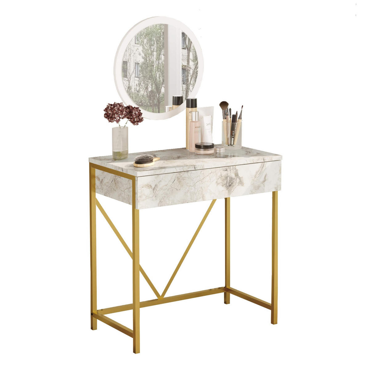 KONSOLENTISCH 75/40/72 cm - Weiß, Holz (40/75/72cm) - Mobili Rebecca