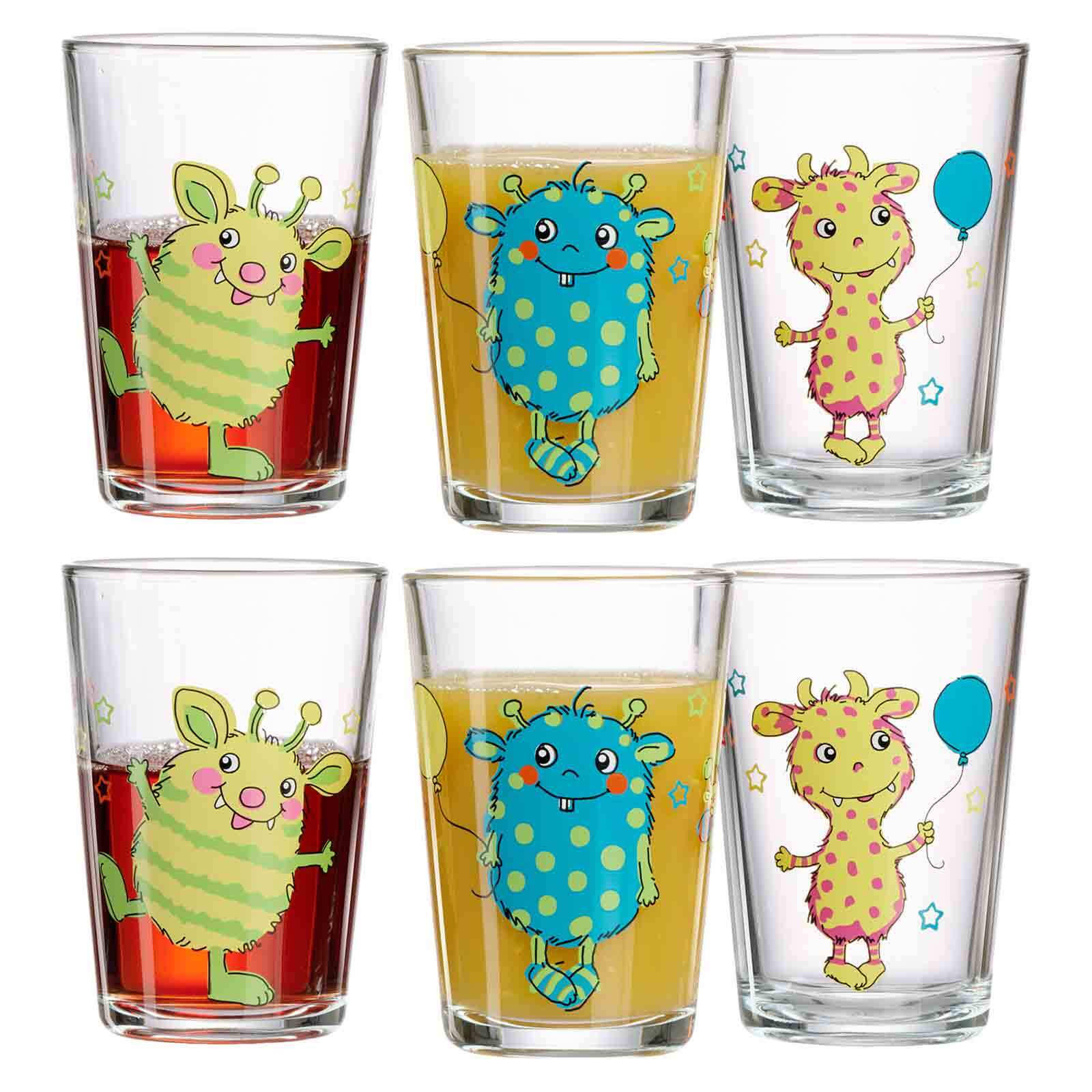 KINDERGLÄSER Monsterchen bunt 205 ml 6er Set - Multicolor, Glas (0.205L) - Ritzenhoff Breker