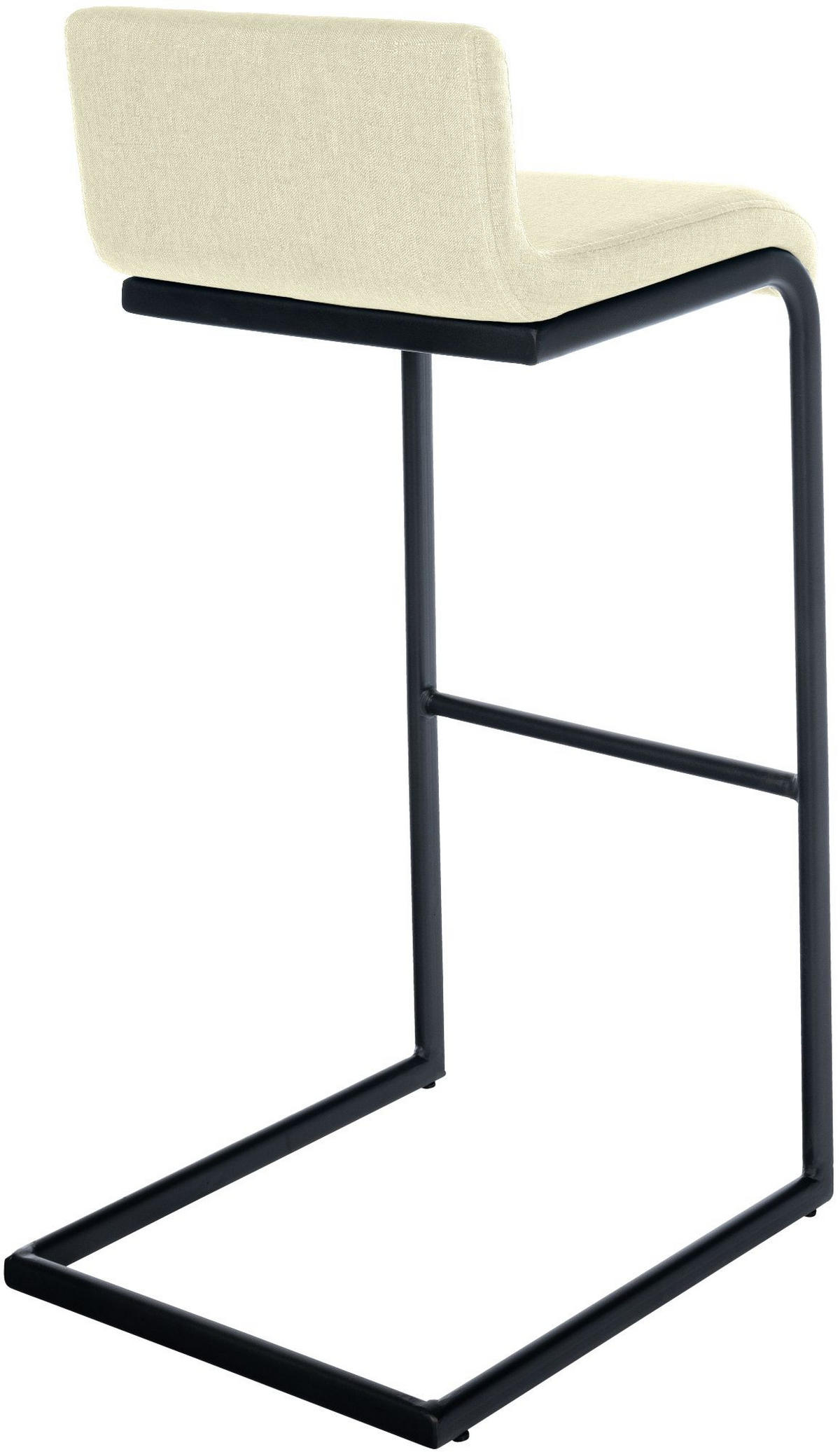 BARHOCKER 2 Stoff Creme - Creme/Schwarz, Textil/Metall (40/96/50cm) - CLP