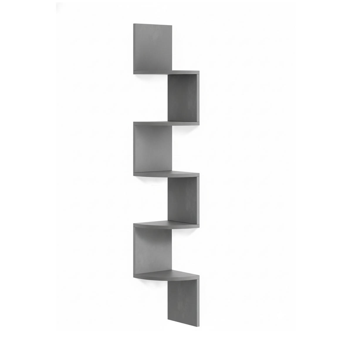 ROHOVÝ regál - antracitová, kompozitní dřevo (20/125/20cm) - Relaxdays