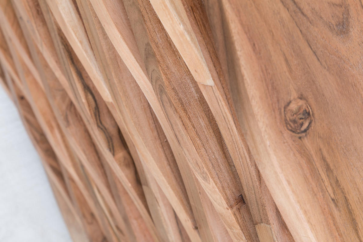 SIDEBOARD – Akazie Massivholz, 160x75x43 cm, mit Baumkante, Landhausstil - Braun, Akazienholz/Holz (160/75/43cm) - KADIMA DESIGN