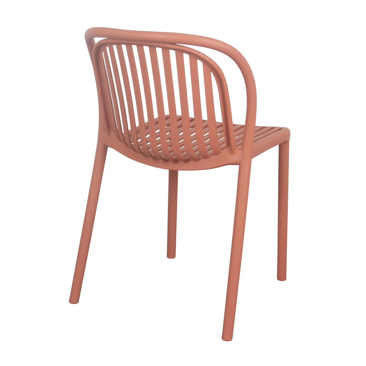 GARTENSTUHL 4-tlg., Terrakotta - Rot, Kunststoff (58/49cm) - Oviala