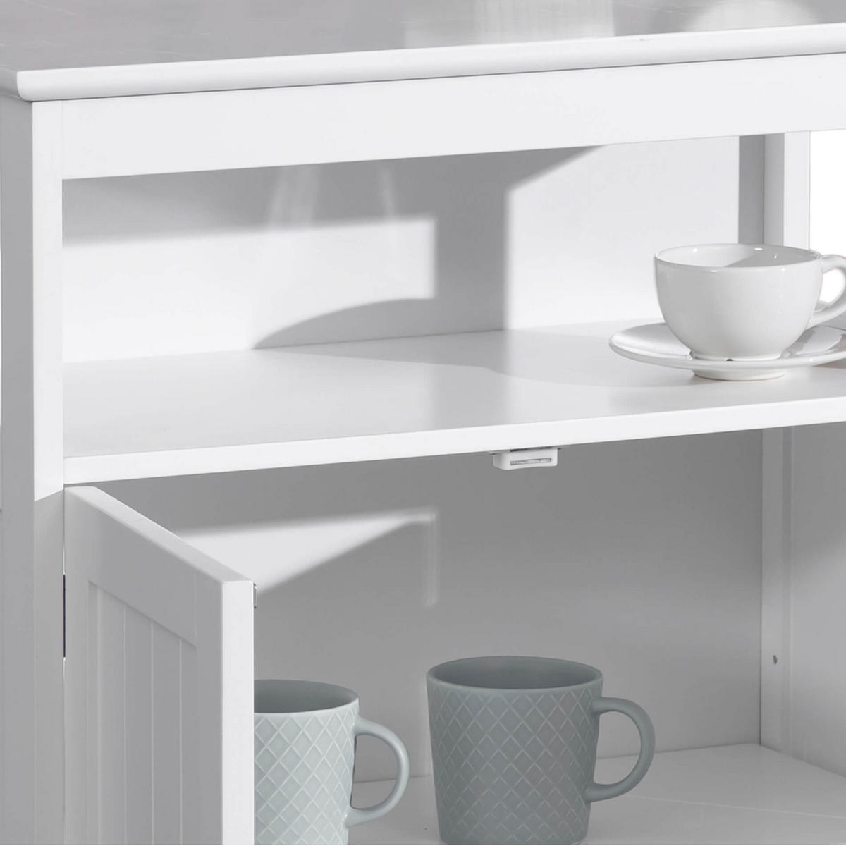 BADEZIMMERSCHRANK Weiß 30/60/80 cm - Weiß, Holzwerkstoff (30/80/60cm) - Mobili Rebecca