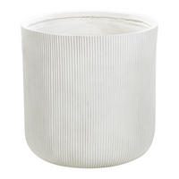 BLUMENTOPF Weiß Oreoi - Weiß, Naturmaterialien (55cm) - Beliani