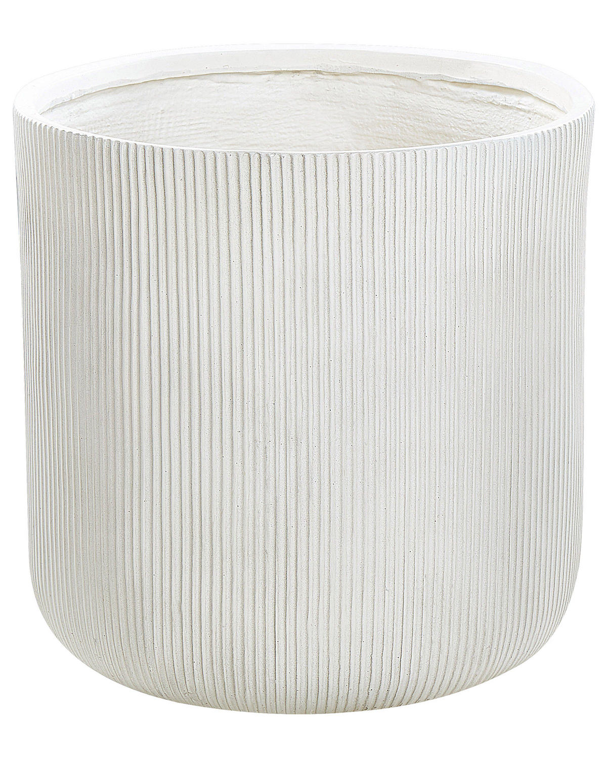 BLUMENTOPF Weiß Oreoi - Weiß, Naturmaterialien (55cm) - Beliani