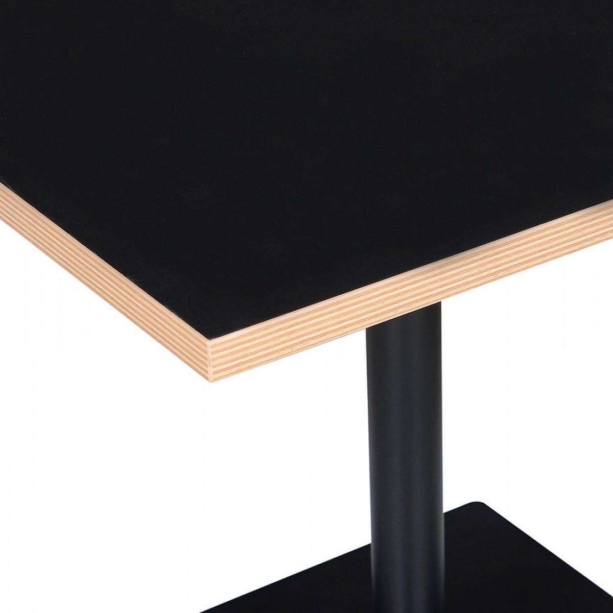 ESSTISCH Schwarz 80x80x75,5 cm - Schwarz, Holz/Metall (80/80/75.5cm) - AlterEgo