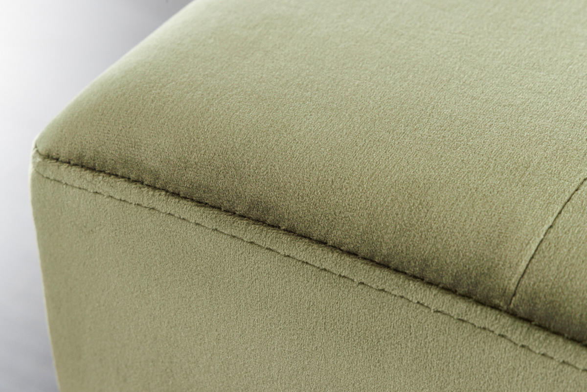 SITZBANK BOUTIQUE Samt Grün 100 cm - Schwarz/Grün, Textil/Metall (100/45/35cm) - riess-ambiente