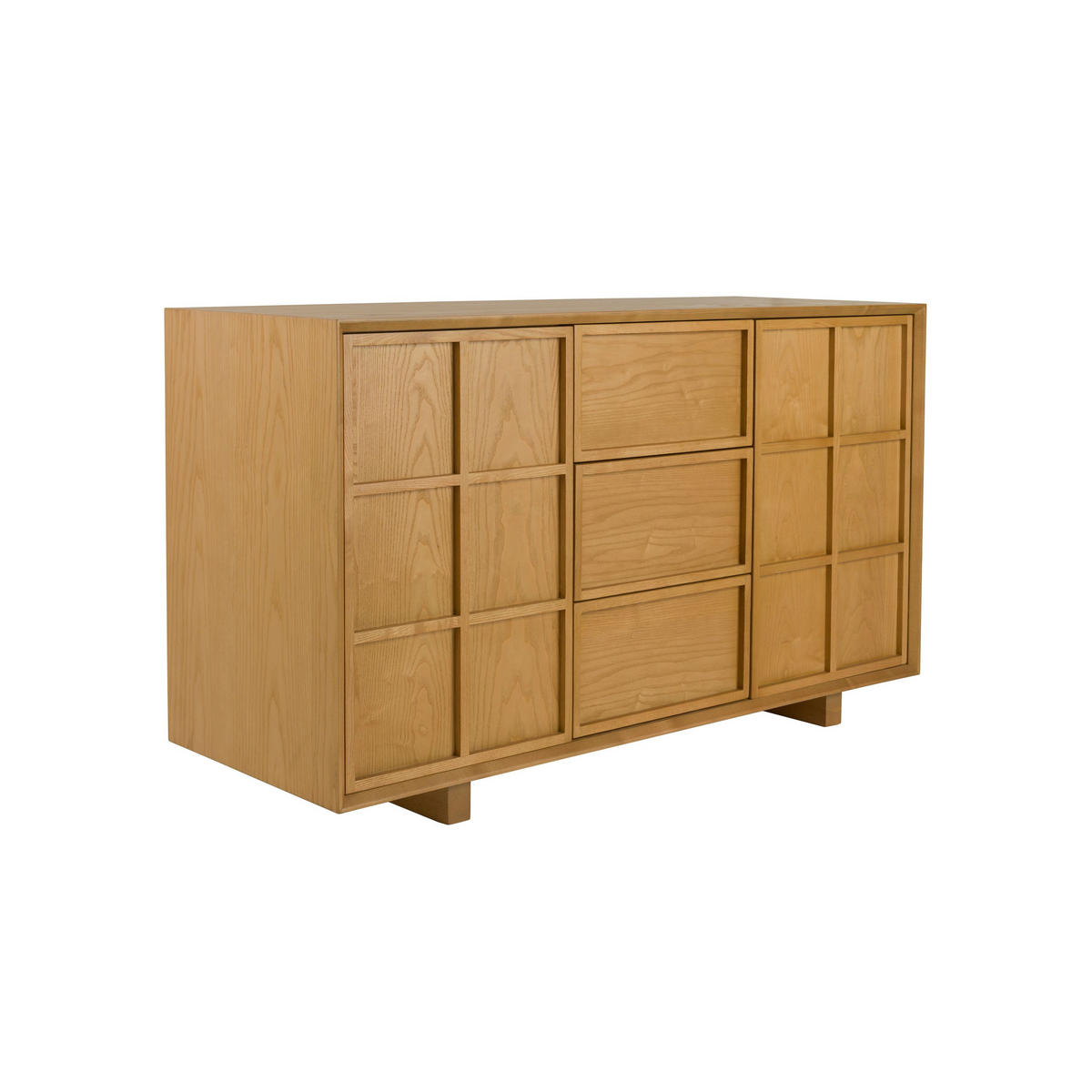 SIDEBOARD Raster Hoch Natur - Naturfarben, Holzwerkstoff (120/70/45cm) - Zuiver