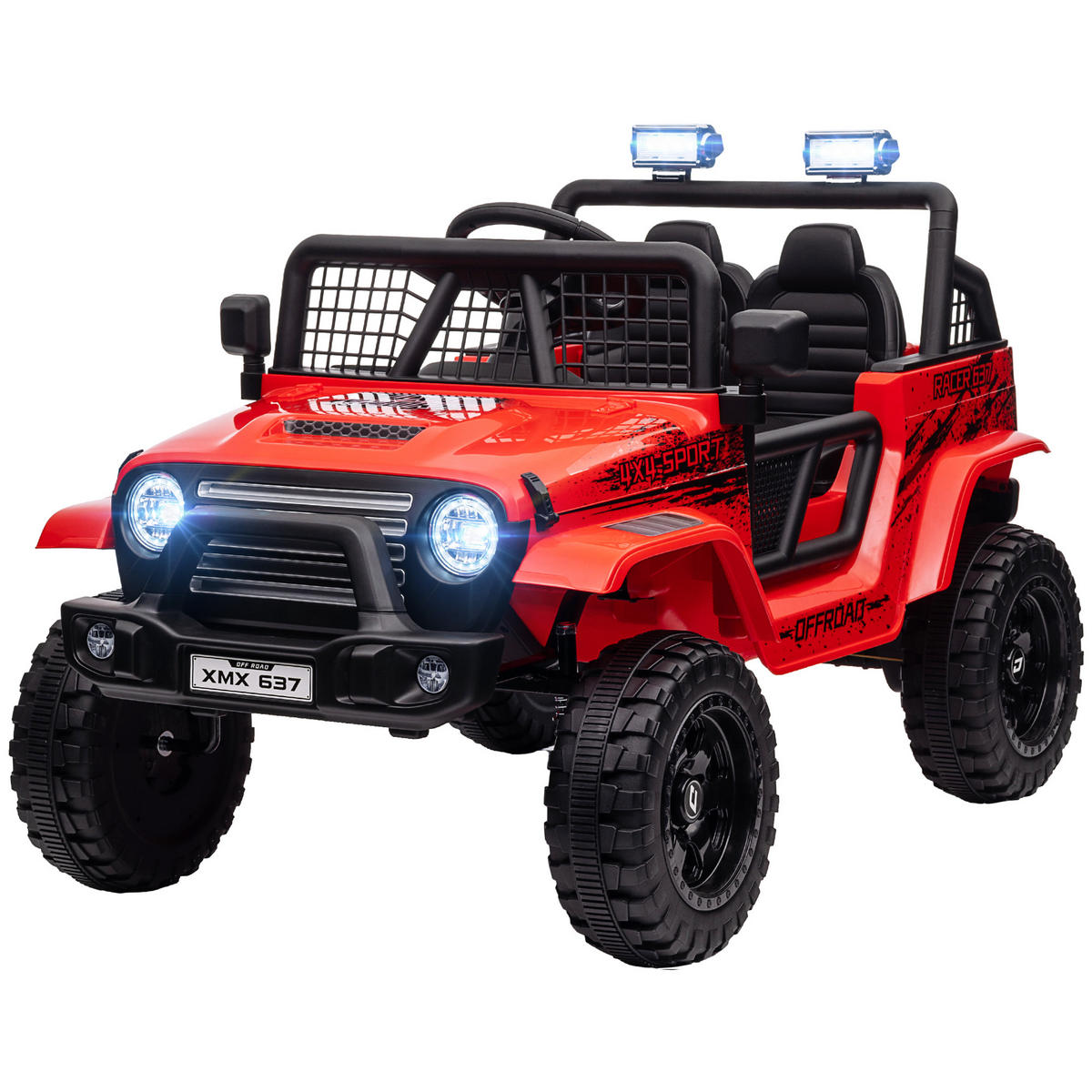 KINDER-ELEKTROAUTO DE-06187 mit sanfter Federung und Fernbedienung Rot - Rot, Kunststoff/Metall (109/67/68.5cm) - ComfortXL