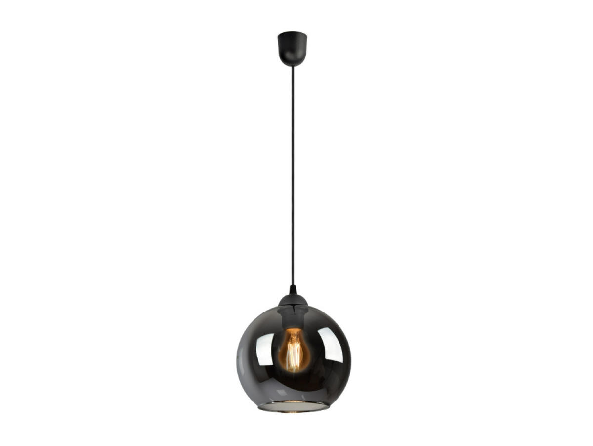 PENDELLEUCHTE HAGEN - Transparent/Anthrazit, Glas/Metall (20/20/80cm) - kiki design