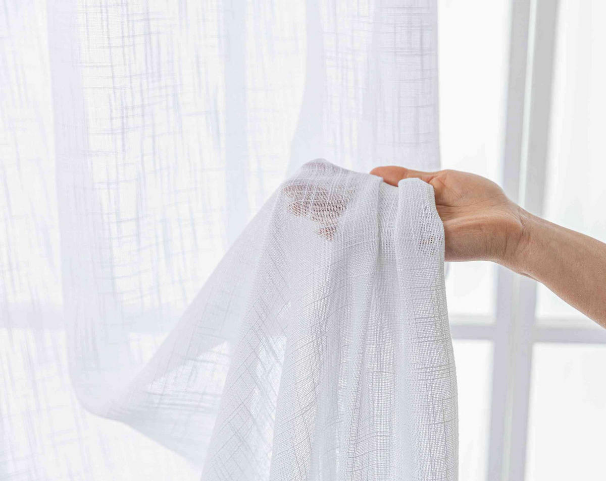 GARDINE SEOUL HxB 245x140 cm Weiß - Weiß, Textil (140/245cm) - Gardinenbox
