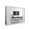 SCHWEBETÜRENSCHRANK 200/250/62 3-türig - Silberfarben/Weiß, Holz/Kunststoff (250/200/62cm) - Abiks Möbel