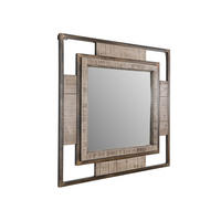 SPIEGEL Mango 92x4x92 braun lackiert HEAVY INDUSTRY #254 - Braun, Metall (92/92/4cm) - Massivmoebel24