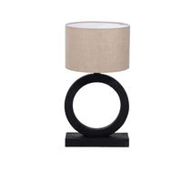 TISCHLAMPE aus Holz 35cm, schwarz - Schwarz, Holz (30/30/55cm) - Giga Meubel