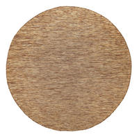 TEPPICH Kurzflor Unifarben Wohnzimmer schmutzabweisend Braun-Beige Rund 200D - Braun, Textil (200/200cm) - KADIMA DESIGN