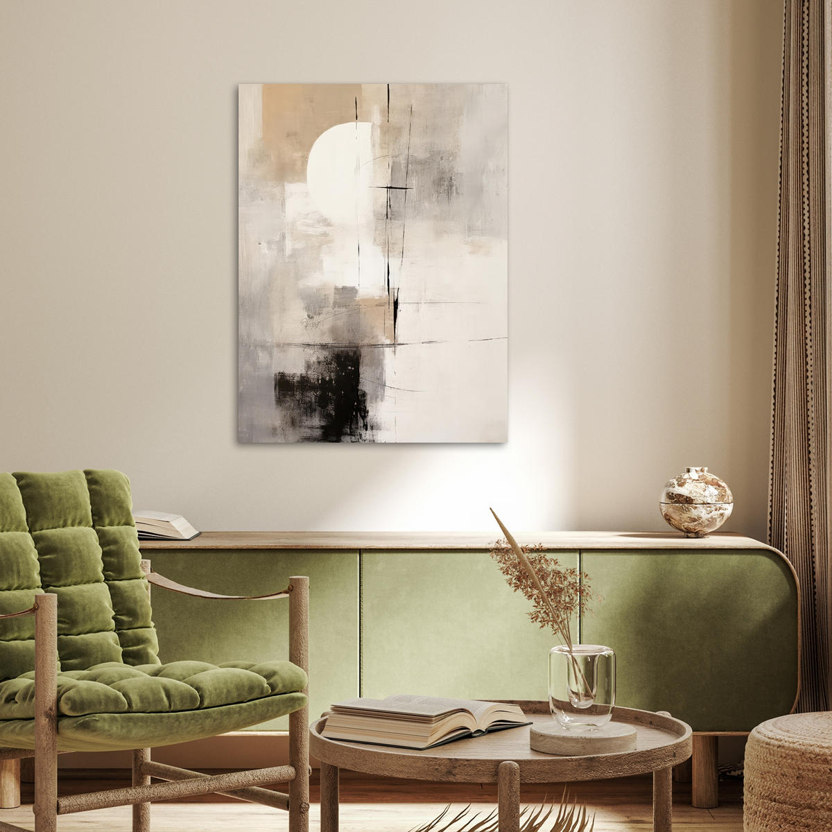 POSTER Abstrakt - Kunst - Grau 60x80 cm - Hellgrau, Papier (60/80/0.1cm) - MuchoWow