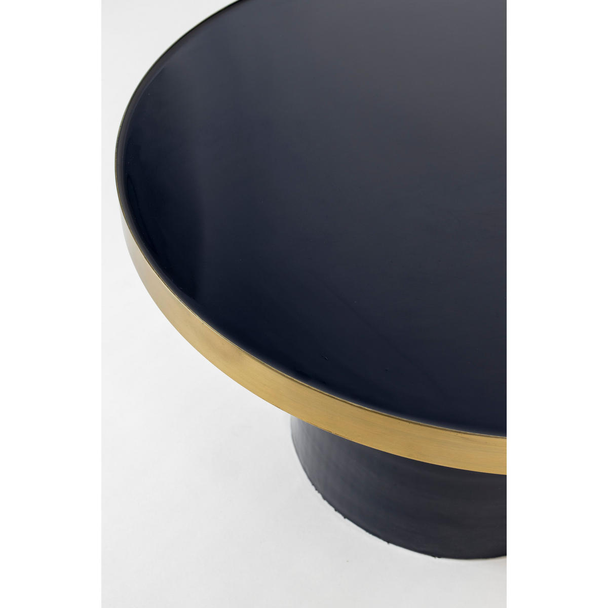 COUCHTISCH Glam Rund 60 cm Blau/ Gold - Blau, Metall (60/60/35cm) - Zuiver