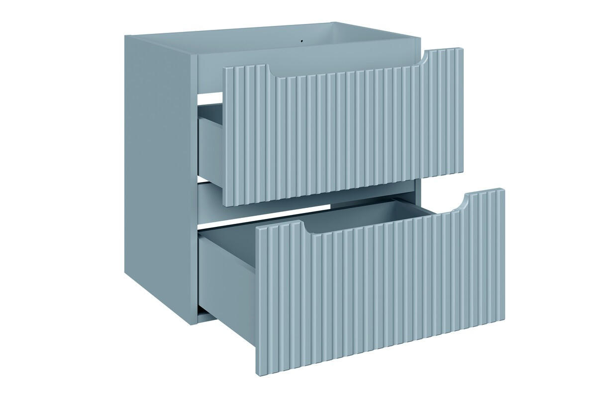 WASCHBECKENUNTERSCHRANK 100 cm 3 Teile - Nova Denim N BM382 in Denim / Weiß Matt - Dunkelblau/Weiß, Holz (100/59.5/40cm)