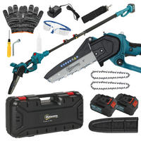 KETTENSÄGE 2-in-1 DE-13810 mit Teleskopstange und 8″ Schwert Blau - Blau, Metall (29/10.5/42cm) - ComfortXL