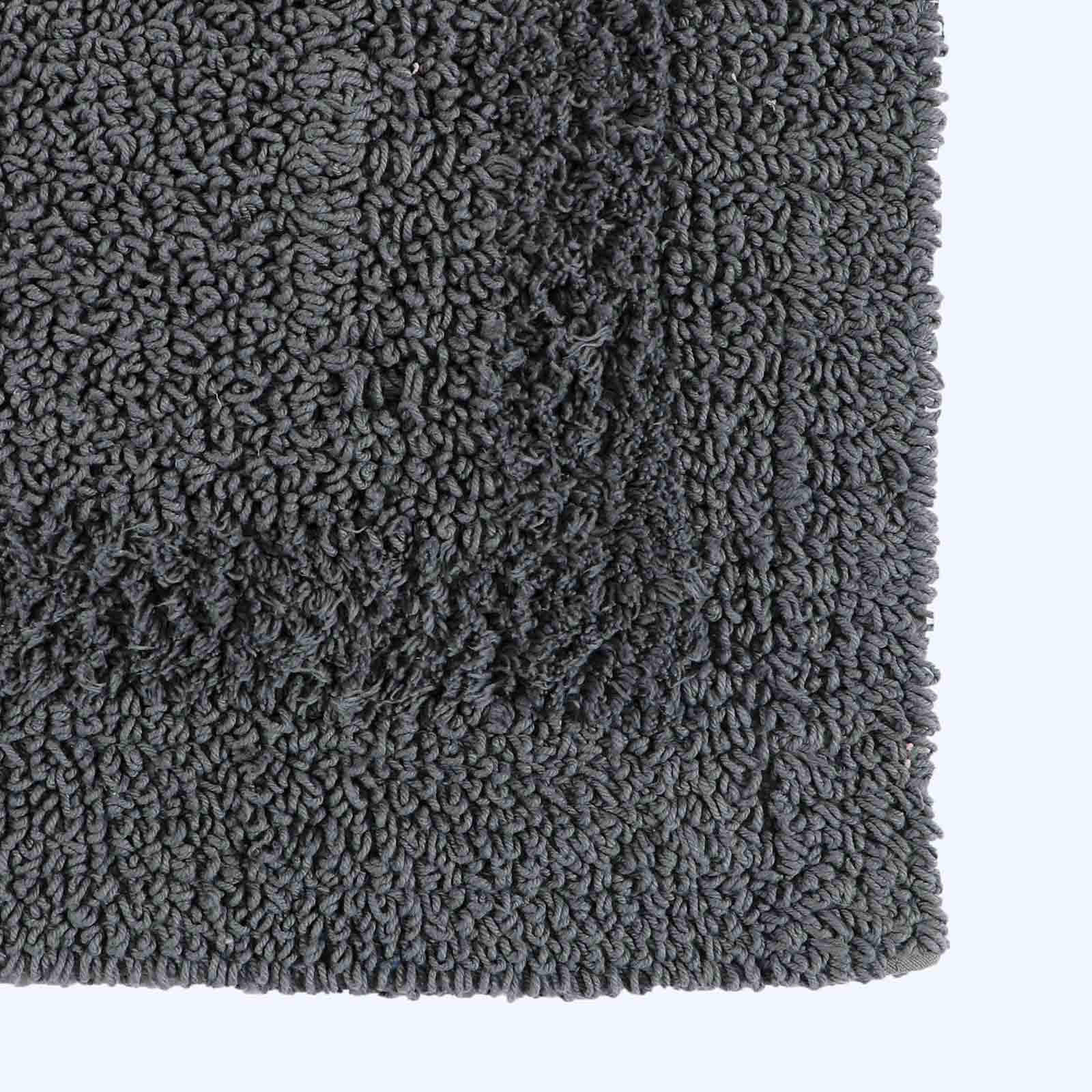 BADEMATTE 40/100 cm, 100% Baumwolle, wendbar - Grau, Textil (40/100cm) - Homescapes