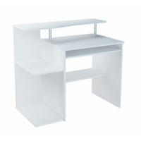 COMPUTERTISCH mit 5 Einlegeböden in weiß - Weiß, Holz (100/58/91cm) - Home Collective