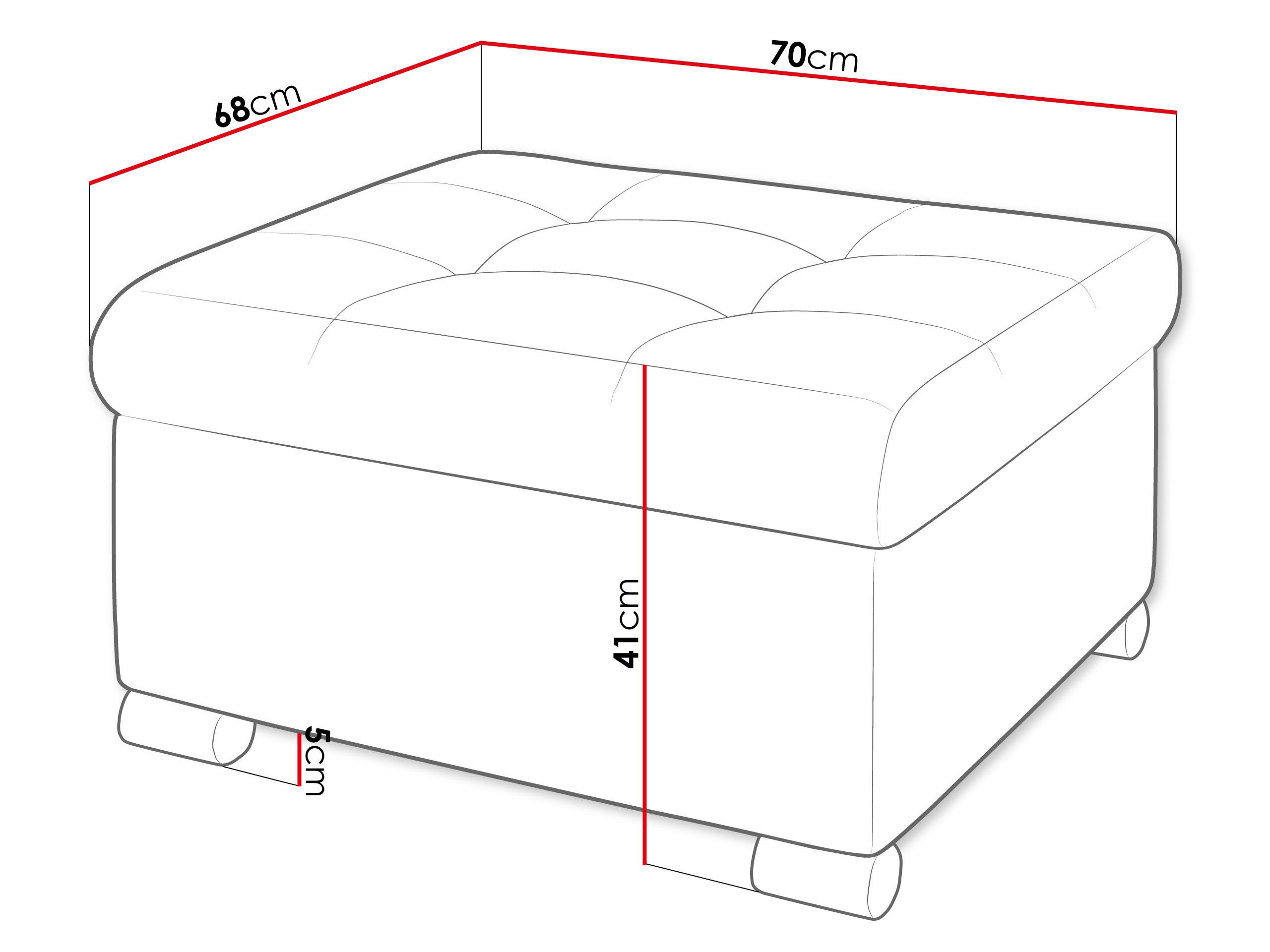 Thumbnail - Mirjan24 Polsterhocker, Grün, Textil, 1-Sitzer, Rechteckig, 70x41x68 cm, Wohnzimmer, Hocker, Sitzhocker