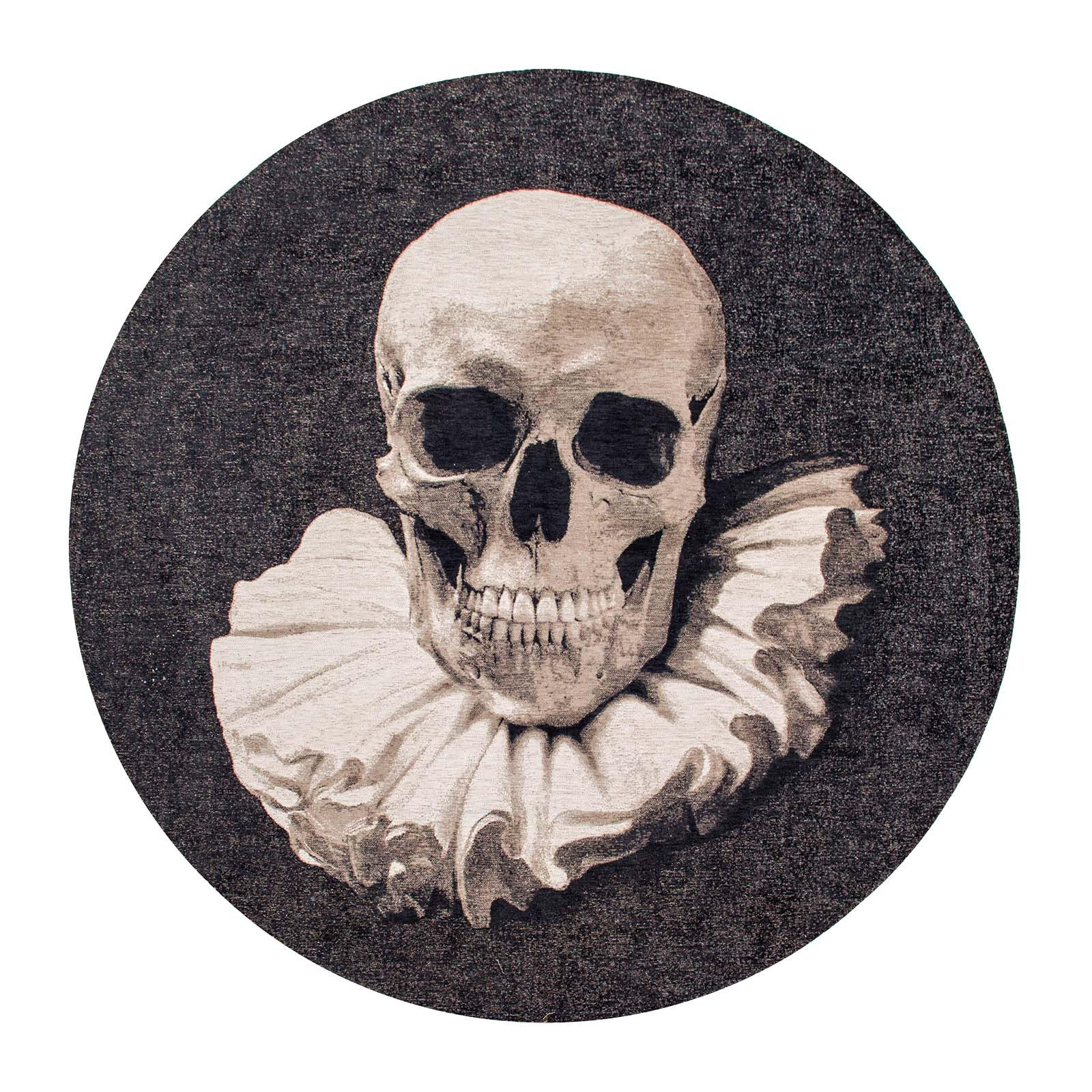 TEPIH Funny Bones Pop Momento Mori 240/240 cm - crna, tekstil/prirodni materijali (240/240cm) - Louis De Poortere