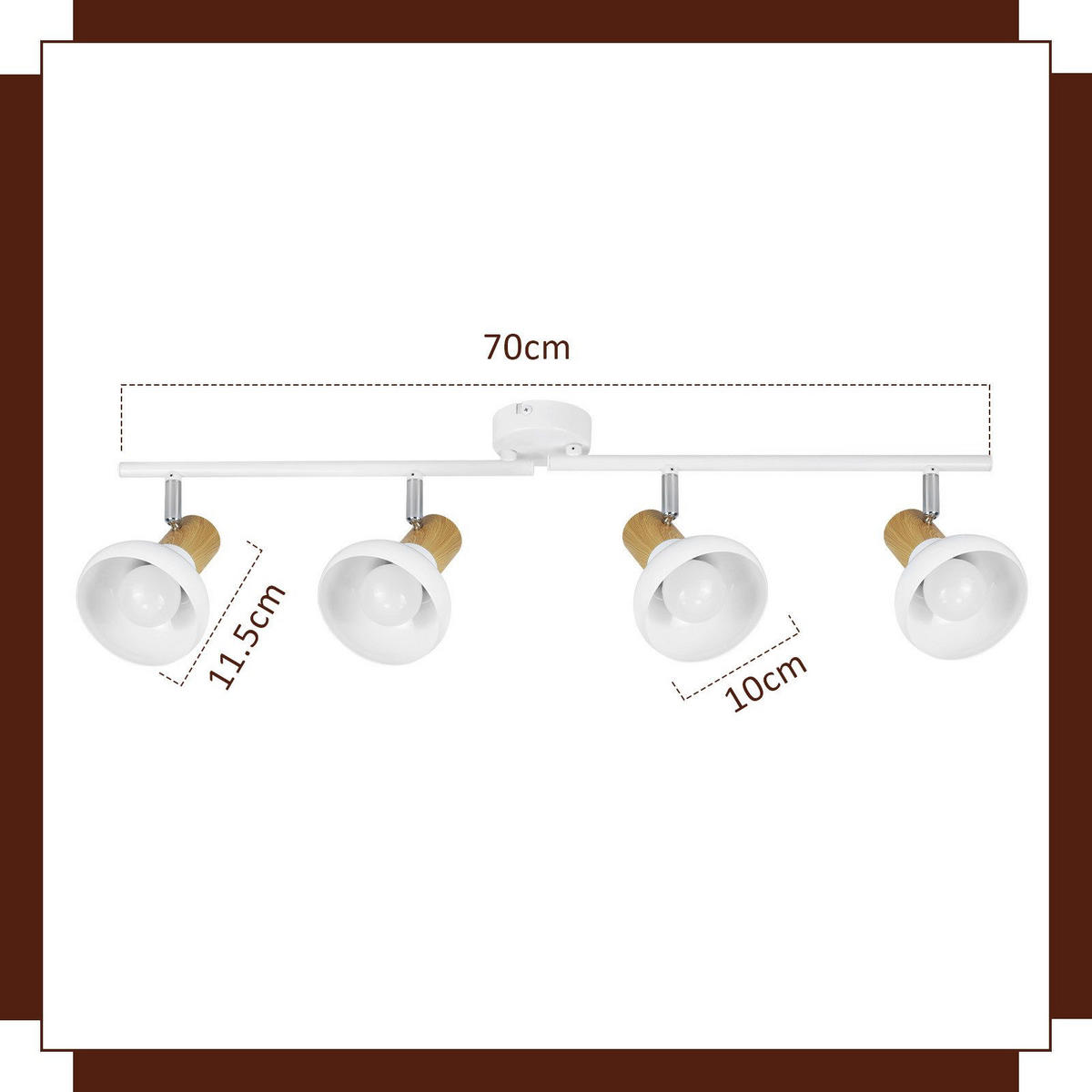 STRAHLER Farrell 70/11/15.5 cm - Weiß, Metall (70/11/15.5cm) - Nettlife