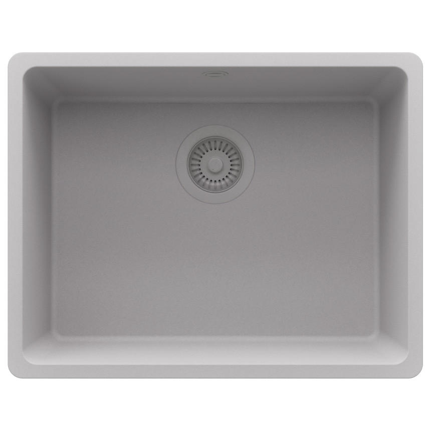 UNTERBAUSPÜLE GRANIT Venedig Easy, 2-er set Grau 56/44 cm 1 Becken + Ablauf-Set ab 60er Unterschrank - Grau, Kunststoff (56/20/44cm) - Primagran