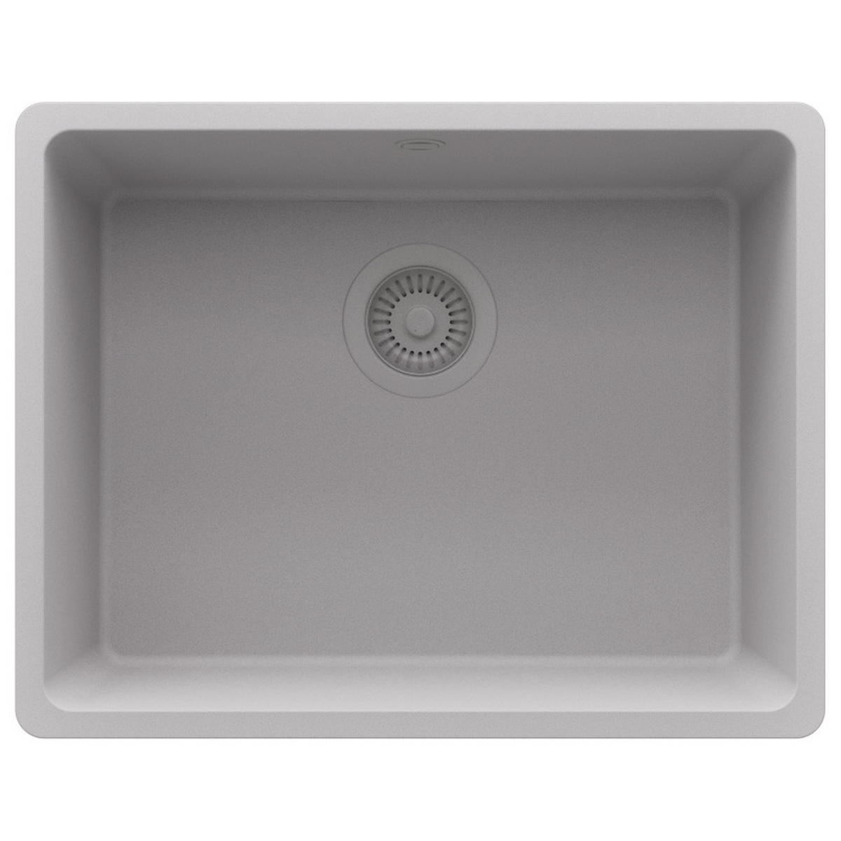 UNTERBAUSPÜLE GRANIT Venedig Easy, 2-er set Grau 56/44 cm 1 Becken + Ablauf-Set ab 60er Unterschrank - Grau, Kunststoff (56/20/44cm) - Primagran