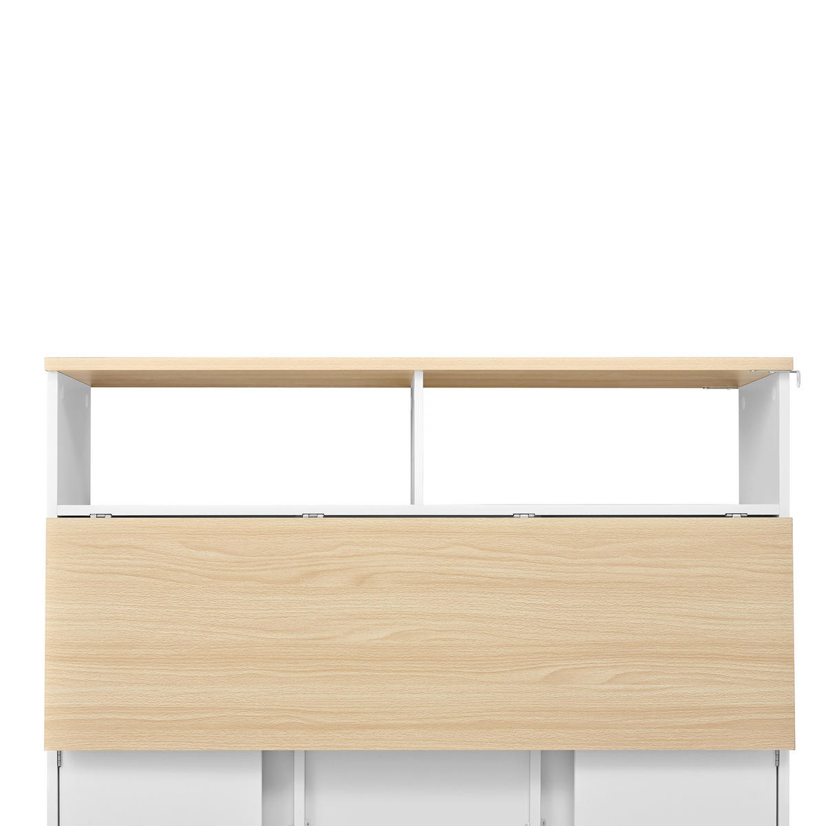 KÜCHENINSEL & Sideboard 110x68x97.5cm Weiß MDF mit Klappplatte & Stauraum - Weiß, Holzwerkstoff (110/97.5/68cm) - Modfu