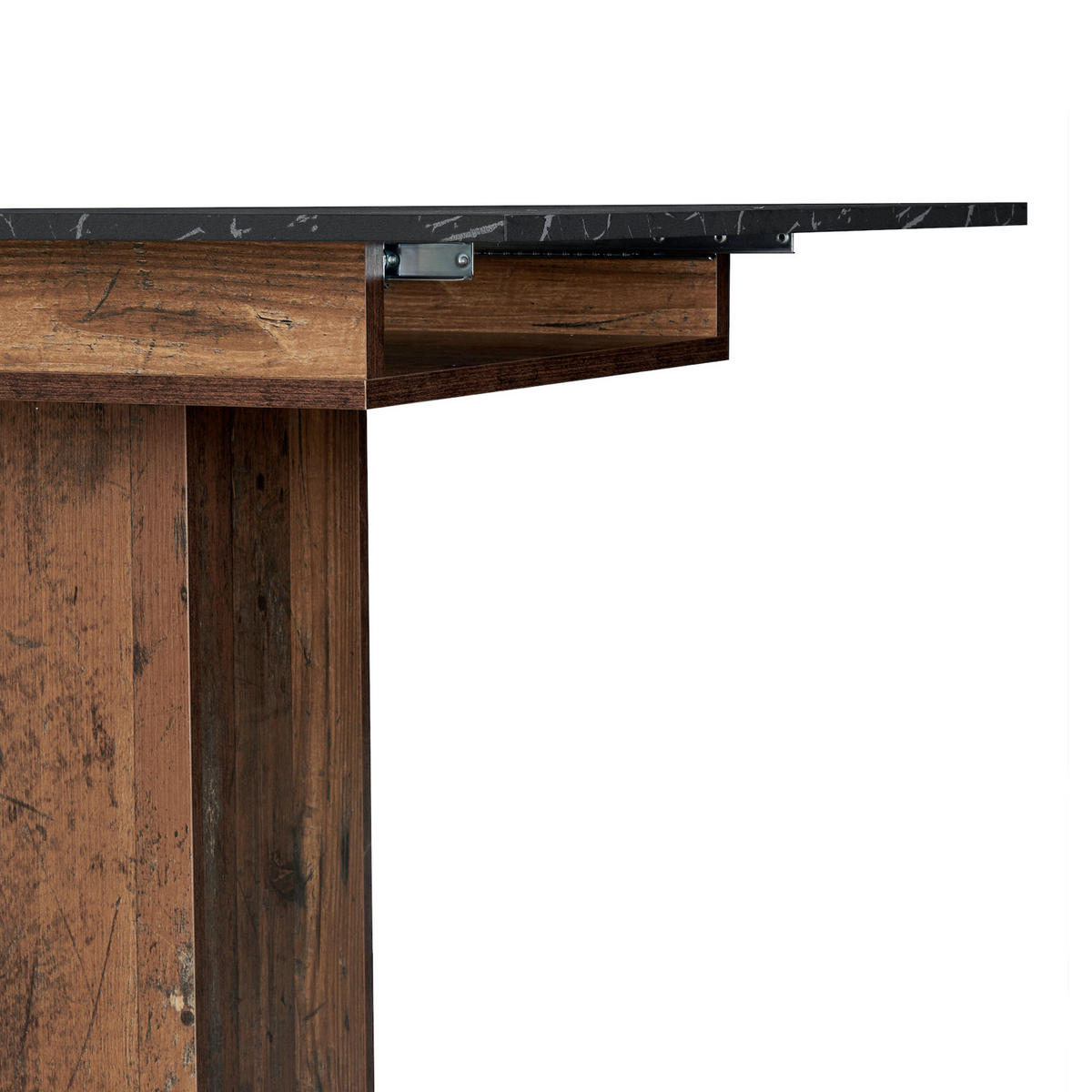 ESSTISCH BOSCO 120-160/80/76 cm - Anthrazit/Sonoma Eiche, Holzwerkstoff (80/120/76cm) - B&D Home