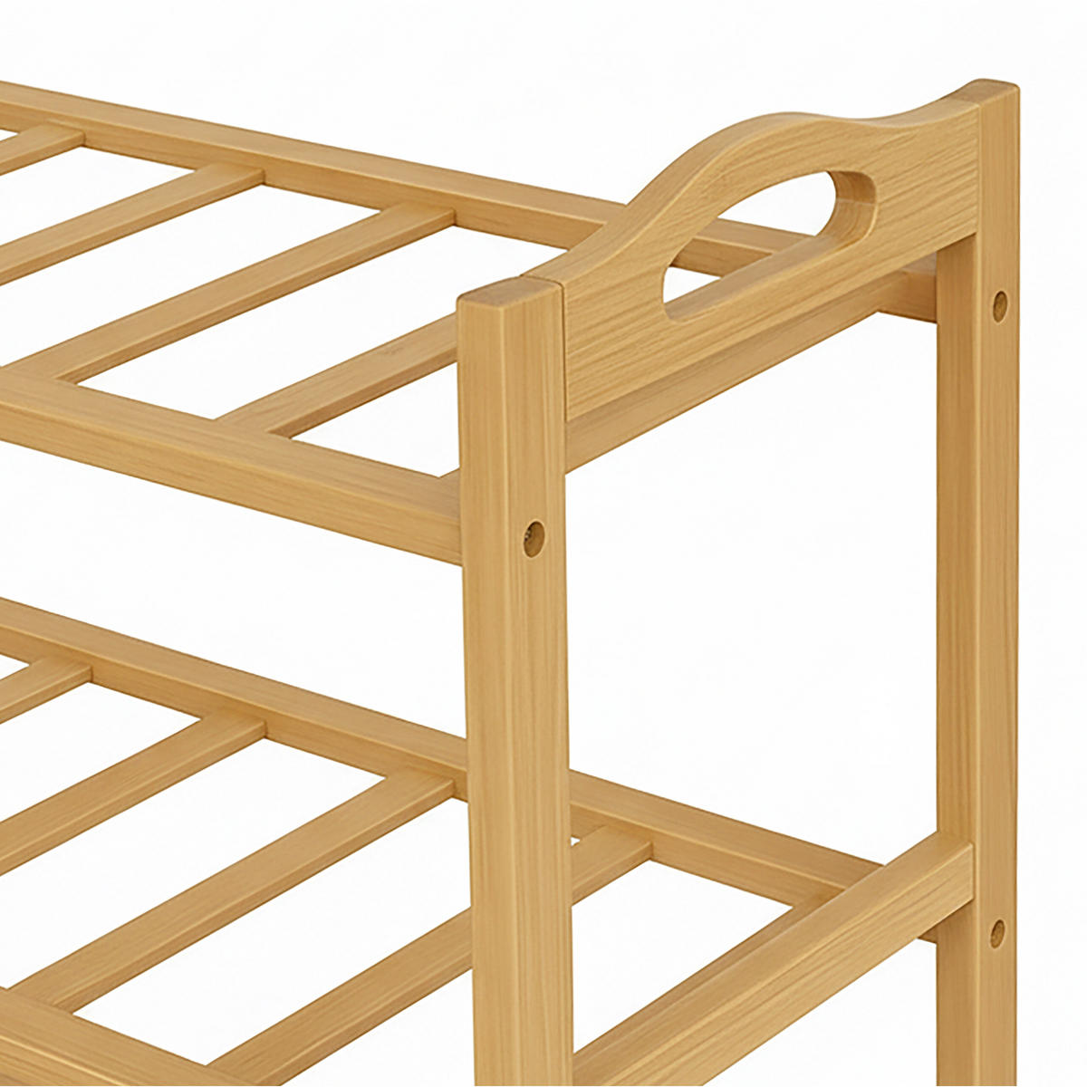 SCHUHREGAL - Hellbraun, Holz (70/48/25cm) - Relaxdays