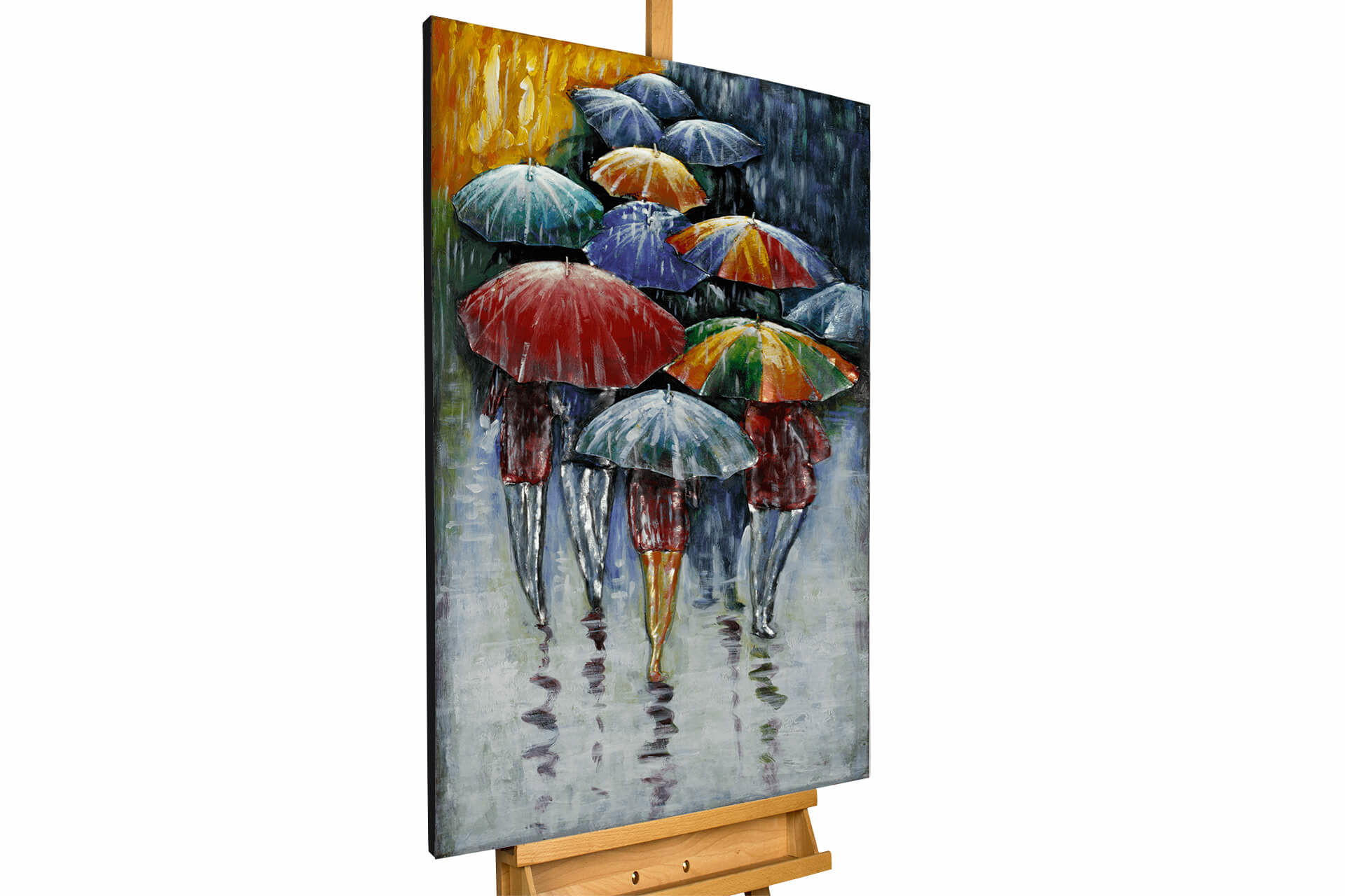 METALLBILD Bunt 50/100 cm - Multicolor, Metall (3.5/100cm) - KUNSTLOFT