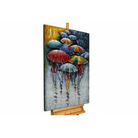 METALLBILD Bunt 50/100 cm - Multicolor, Metall (3.5/100cm) - KUNSTLOFT