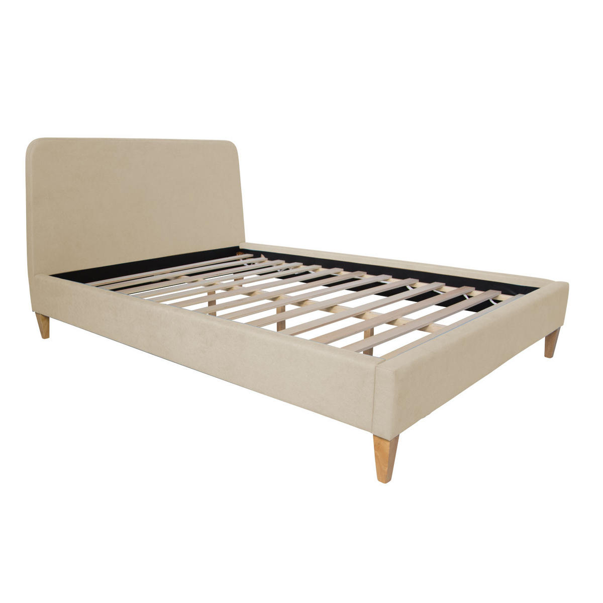 POLSTERBETT mit Lattenrost 140/200 cm in Beige - Beige, Textil (140/200cm) - Homestyle4u