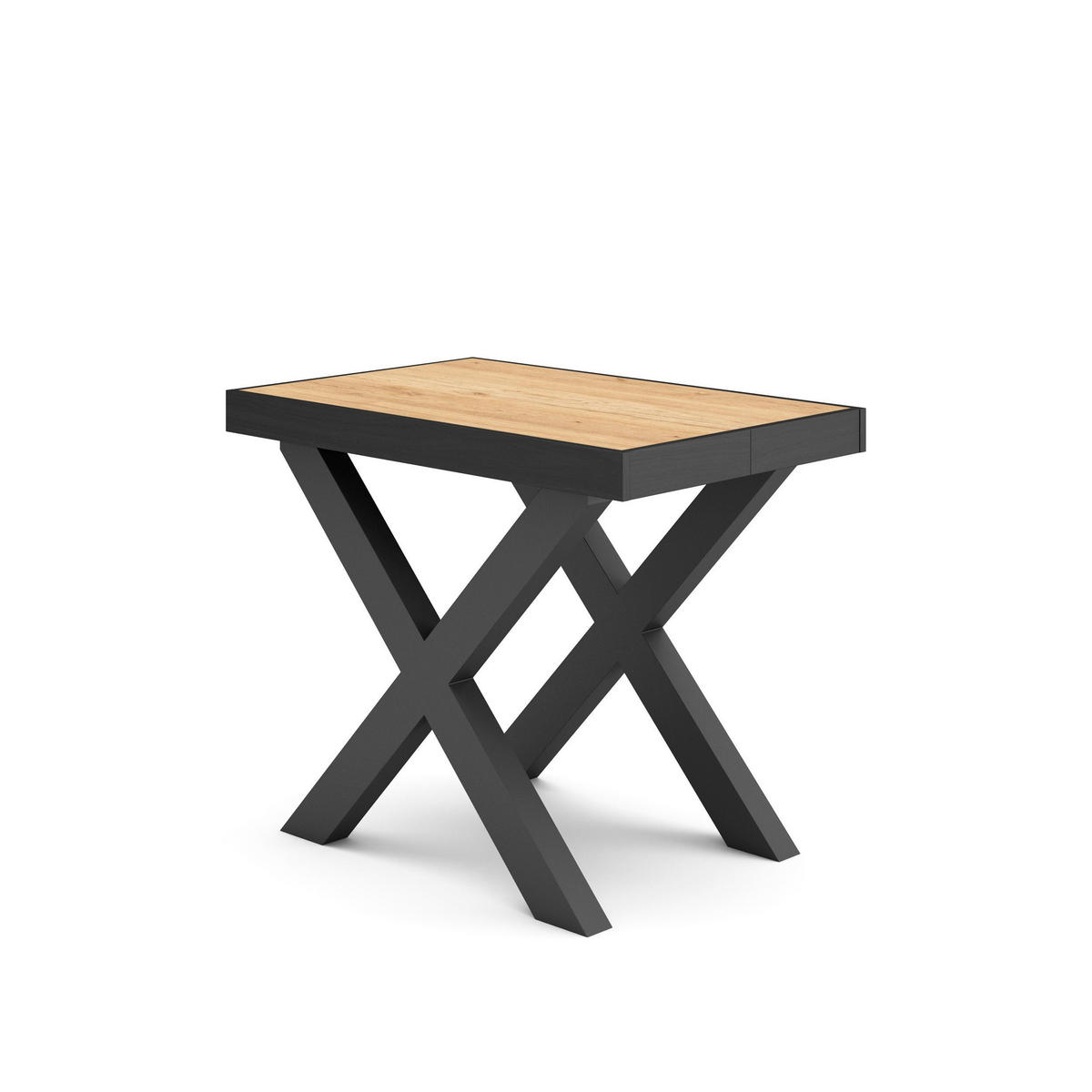 KONSOLENTISCH ausziehbar 58 bis 302cm, für 14 Gäste, eiche, 90/58/73cm - Eichefarben, Holzwerkstoff (90/302/73cm) - Skraut Home