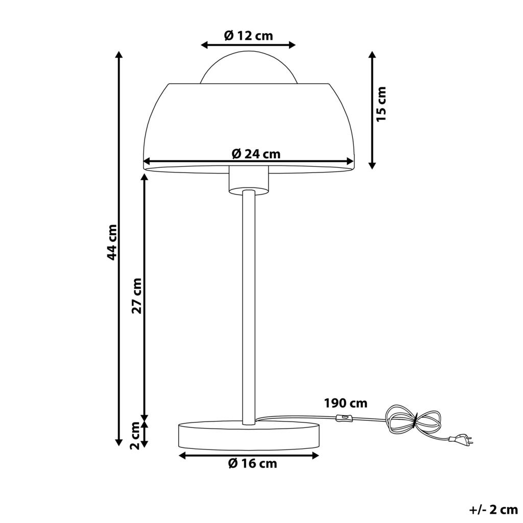 Thumbnail - Beliani Tischlampe, Weiß, Metall, E27, 24x44x24 cm, Lampen & Leuchten, Innenbeleuchtung, Tischlampen, Tischlampen